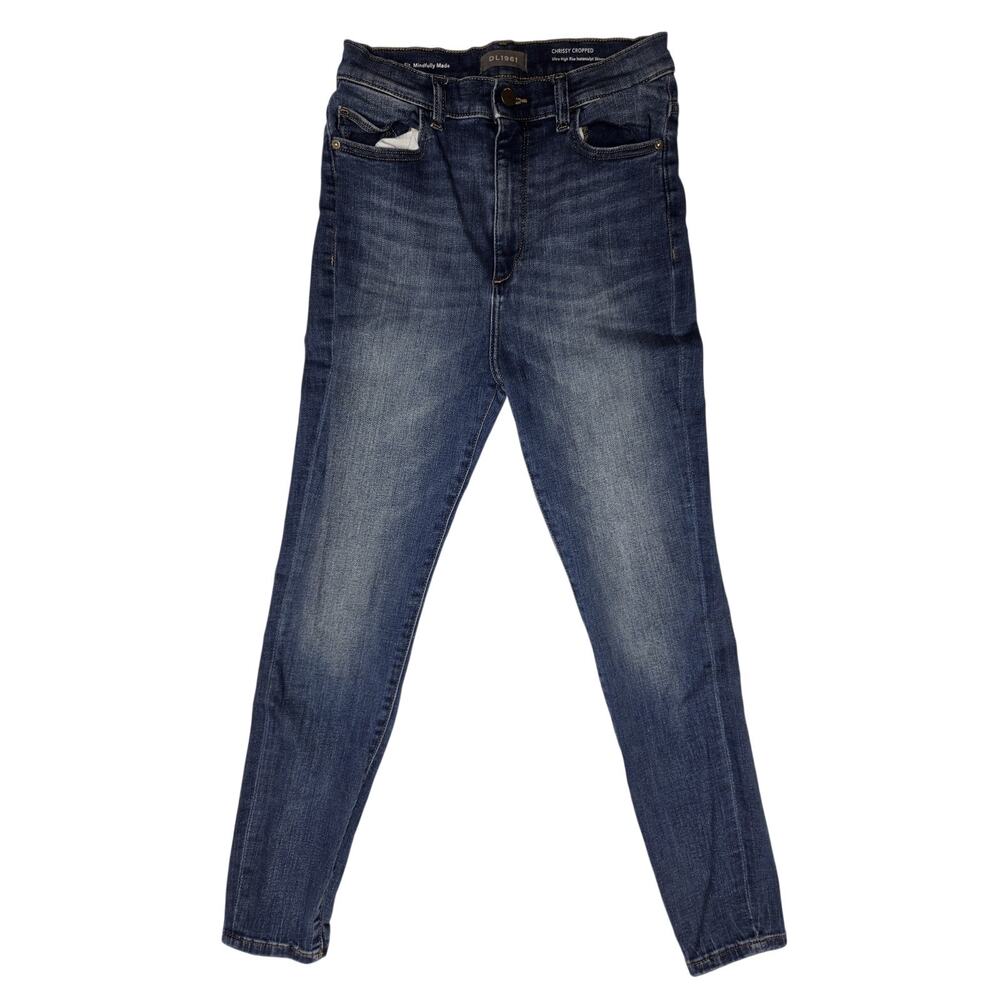 DL1961 Chrissy Cropped Ultra High Rise Instasculpt Skinny Jeans W27 RN 126855